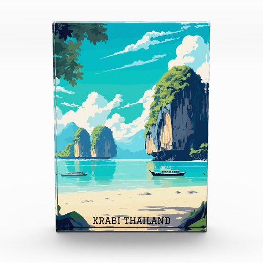 Krabi Thailand Beach Paradise Travel Fotoblokken (Voorkant)
