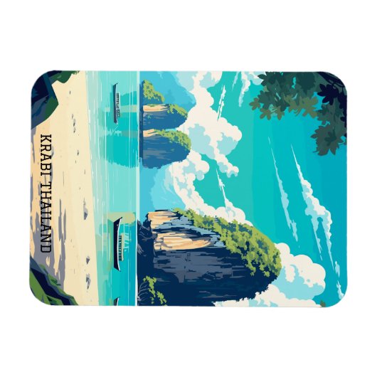Krabi Thailand Beach Paradise Travel Magneet (Horizontaal)