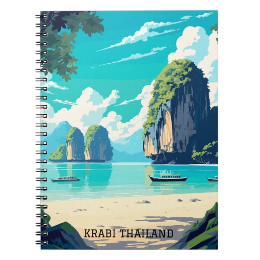 Krabi Thailand Beach Paradise Travel Notitieboek (Voorkant)