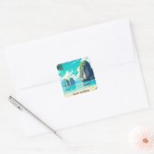 Krabi Thailand Beach Paradise Travel Vierkante Sticker (Envelop)