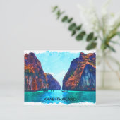 Krabi Thailand Beach Paradise Waterverf Briefkaart (Staand voorkant)