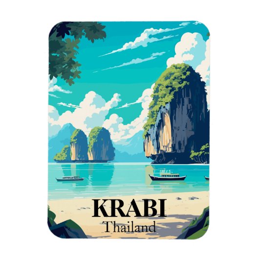 Krabi Thailand Beach Reizen Souvenir Magneet (Verticaal)