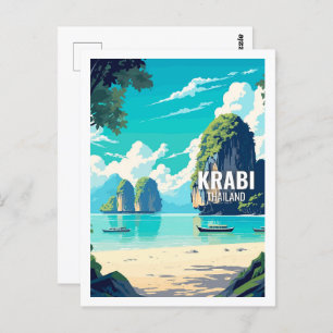 Krabi Thailand Beroemde Reisplekken Briefkaart
