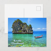 Krabi, Thailand Grote rots, prachtig strand Briefkaart (Voorkant / Achterkant)