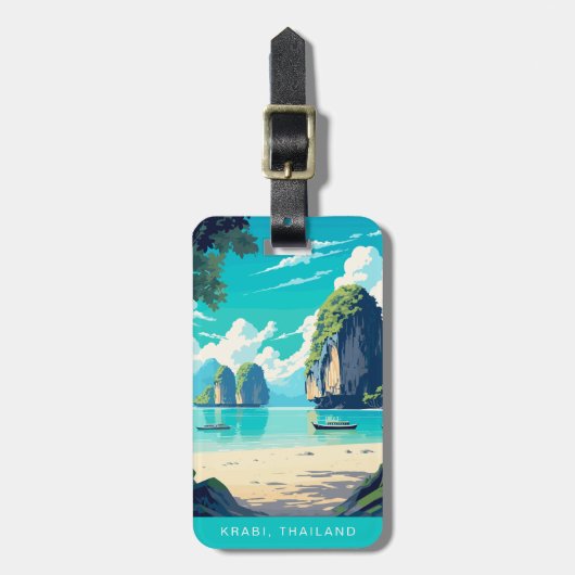 Krabi Thailand Reis Bagage Labels (Voorkant verticaal)