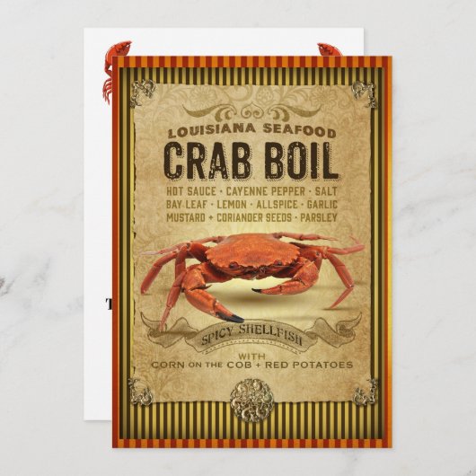 Krabkook / elke gelegenheid kaart (Voorkant / Achterkant)