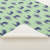 Krabmonster en waterdrakenpatroon sherpa deken (3/4)