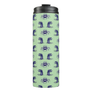 Krabmonster en waterdrakenpatroon thermosbeker