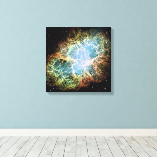 Krabnevel - Hubble-telescoop Canvas Afdruk (Insitu (Houten vloer))