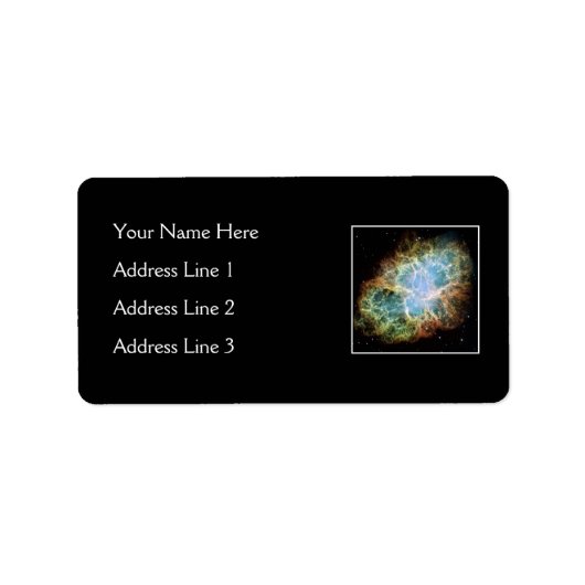 Krabnevel - Hubble-telescoop Etiket (Voorkant)