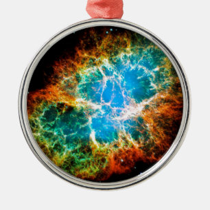 Krabnevel Supernova Rest Hubble Ruimtefoto Metalen Ornament