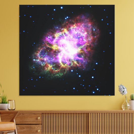 Krabnevel supernova restant Hubble Composiet Canvas Afdruk (Insitu (Woonkamer))