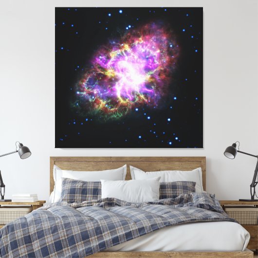 Krabnevel supernova restant Hubble Composiet Canvas Afdruk (Insitu (Slaapkamer))