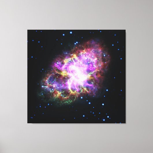 Krabnevel supernova restant Hubble Composiet Canvas Afdruk (Voorkant)