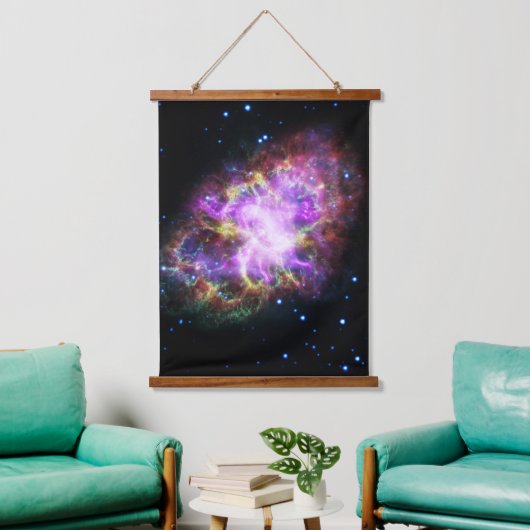 Krabnevel supernova restant Hubble Composiet Hangend Wandkleed (Woonkamer)