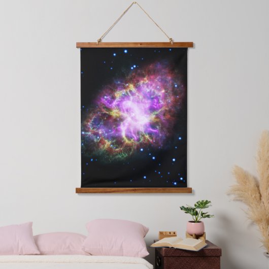 Krabnevel supernova restant Hubble Composiet Hangend Wandkleed (Slaapkamer)