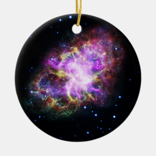 Krabnevel supernova restant Hubble Composiet Keramisch Ornament (Voorkant)