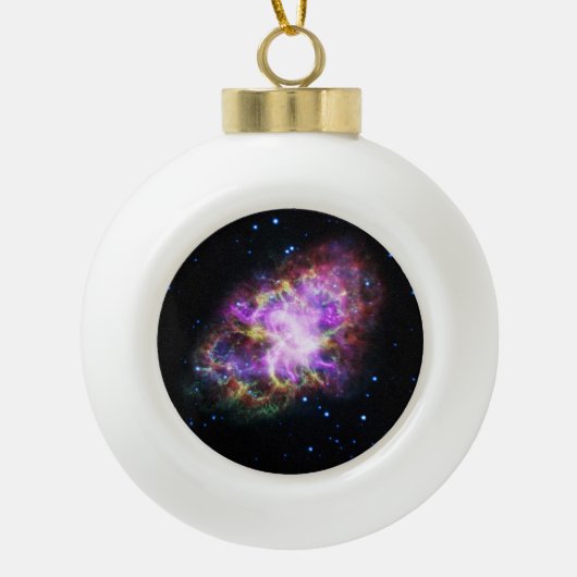 Krabnevel supernova restant Hubble Composiet Keramische Bal Ornament (Voorkant)
