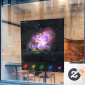 Krabnevel supernova restant Hubble Composiet Raamsticker (Cafe Raam)