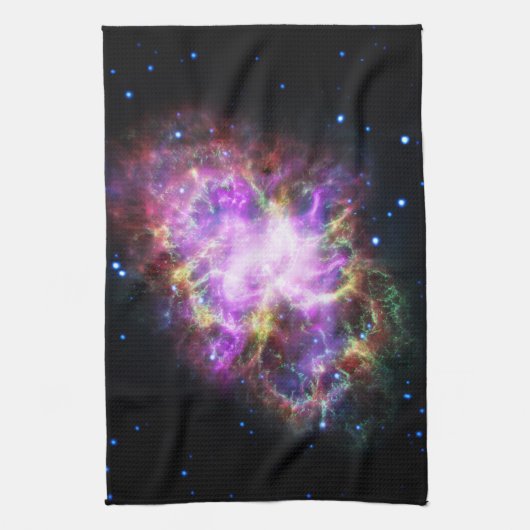 Krabnevel supernova restant Hubble Composiet Theedoek (Verticaal)