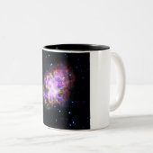 Krabnevel supernova restant Hubble Composiet Tweekleurige Koffiemok (Voorkant rechts)