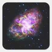 Krabnevel supernova restant Hubble Composiet Vierkante Sticker (Voorkant)
