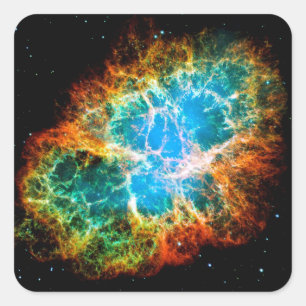Krabnevel Supernova Restant Hubble Ruimtefoto Vierkante Sticker