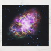 Krabnevel Supernovarest Hubble-composiet Sparkling Wijnetiket (Enkel label)