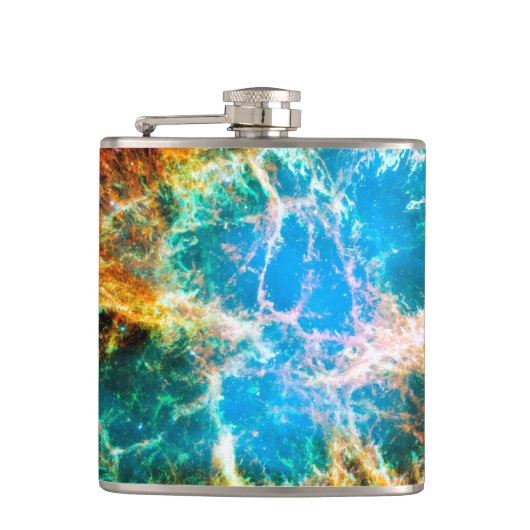 Krabnevel Supernovarest Hubble-ruimtest foto Heupfles (Voorkant)
