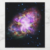 Krabnevel Supernovarestant Hubble Composiet Wijn Etiket (Enkel label)