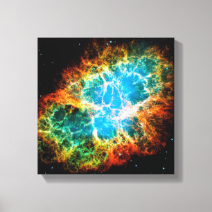 Krabnevel Supernovarestant Hubble-ruimtestfoto Canvas Afdruk
