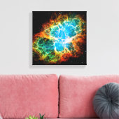 Krabnevel Supernovarestant Hubble-ruimtestfoto Canvas Afdruk (Insitu (Woonkamer))