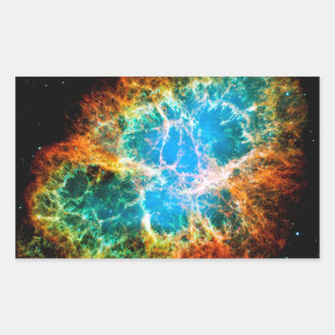 Krabnevel Supernovarestant Hubble-ruimtestfoto Rechthoekige Sticker