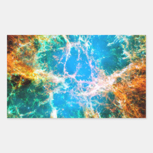 Krabnevel Supernovarestant Hubble-ruimtestfoto Rechthoekige Sticker
