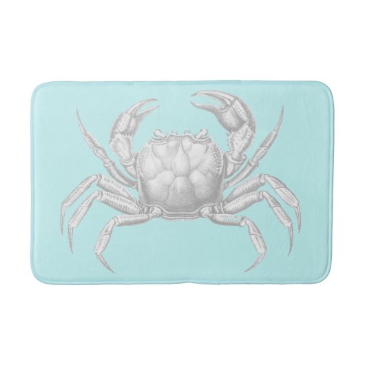 krabontwerp Turquoise Blue Bath Mat (Voorkant)