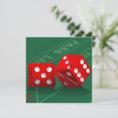 Krabstafel met Las Vegas-dobbelstenen Kaart (Staand voorkant)