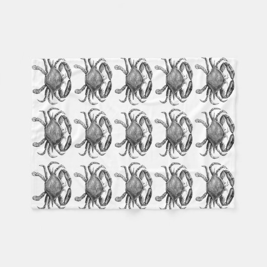  krabtekening fleece deken (Voorkant (Horizontaal))