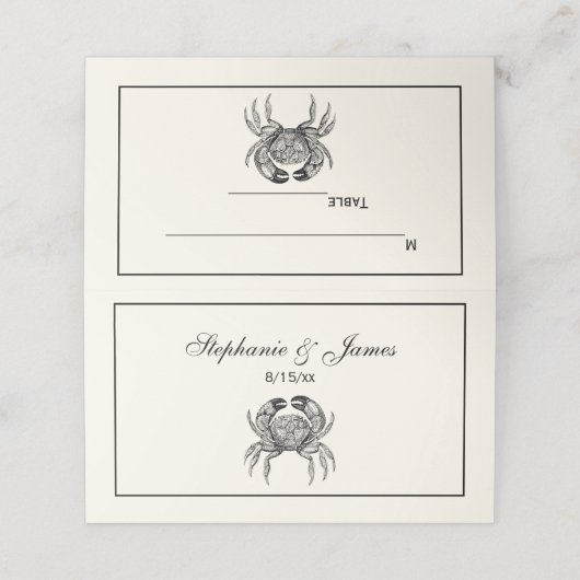  krabtekening plaatskaartje (Buitenkant ongevouwen)