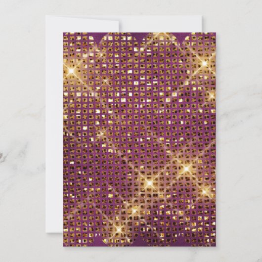 Krabtouw lijst magenta roze goud glitter nautisch kaart (Achterkant)