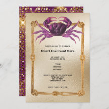 Krabtouw lijst magenta roze goud glitter nautisch