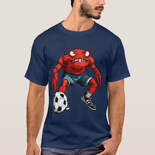 Krabvoetbal / voetballer krab T-shirt (Voorkant)