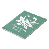 krabvormig gentiaan notitieblok (Linkerzijde)