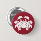 Krabvormige pony ronde button 5,7 cm (Voorkant /achterkant)