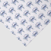 Krabweefsel papier blauw Waterverf patroonstrand (Detail)