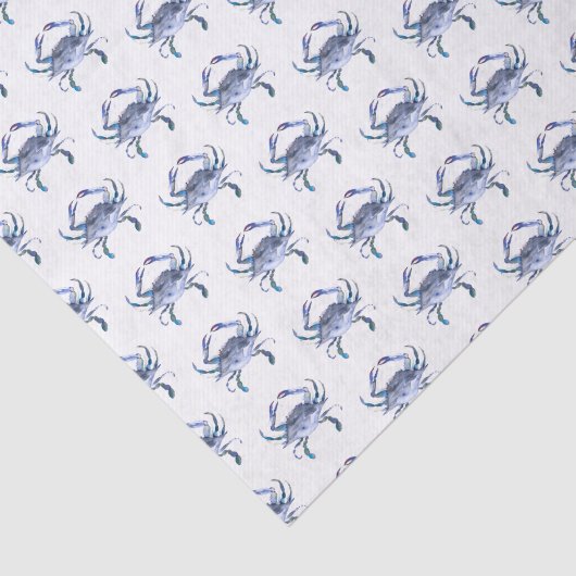 Krabweefsel papier blauw Waterverf patroonstrand (Detail)