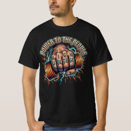 Kracht aan het Volk Geschenk voor Elektromonteur m T-shirt
