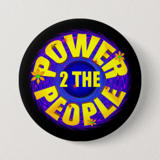 Kracht aan het volk ronde button 7,6 cm