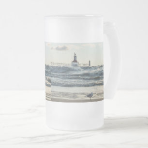 Kracht achter mooi matglazen bierglas matglas bierpul