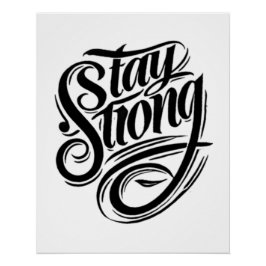 Kracht begint binnen Blijf sterk Poster