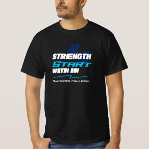 Kracht begint binnen succes volgt t-shirt